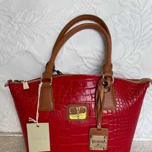 Brand new red Italian designer hand bag